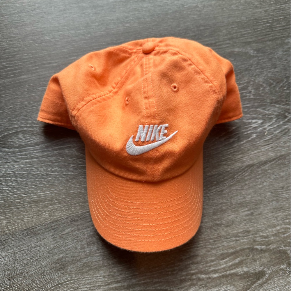 Nike Heritage Orange Cap with White Swoosh